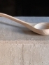 Wooden scoop, curved handle